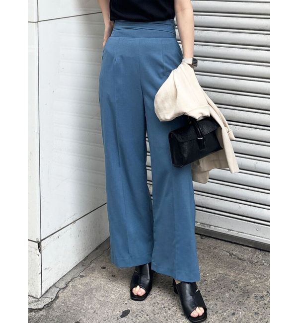 LAGUNAMOON「ウエストタッククロスパンツ」|その他|ブルー