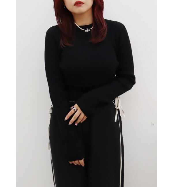 EVRIS「プレーティングリブニットトップス」|ニット・セーター|