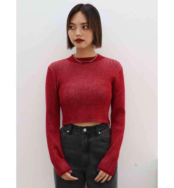 EVRIS「プレーティングリブニットトップス」|ニット・セーター|