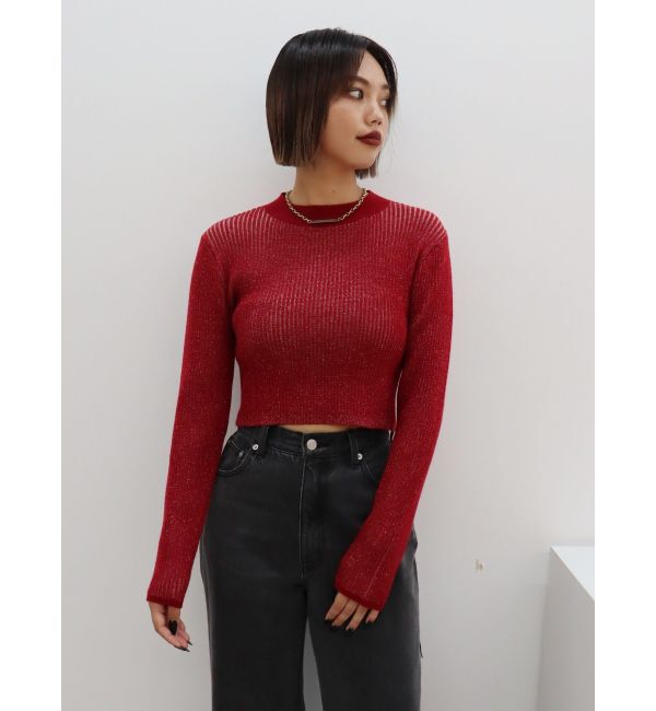 EVRIS「プレーティングリブニットトップス」|ニット・セーター|