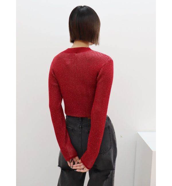 EVRIS「プレーティングリブニットトップス」|ニット・セーター|