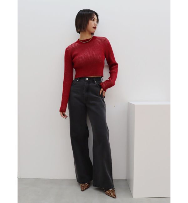 EVRIS「プレーティングリブニットトップス」|ニット・セーター|