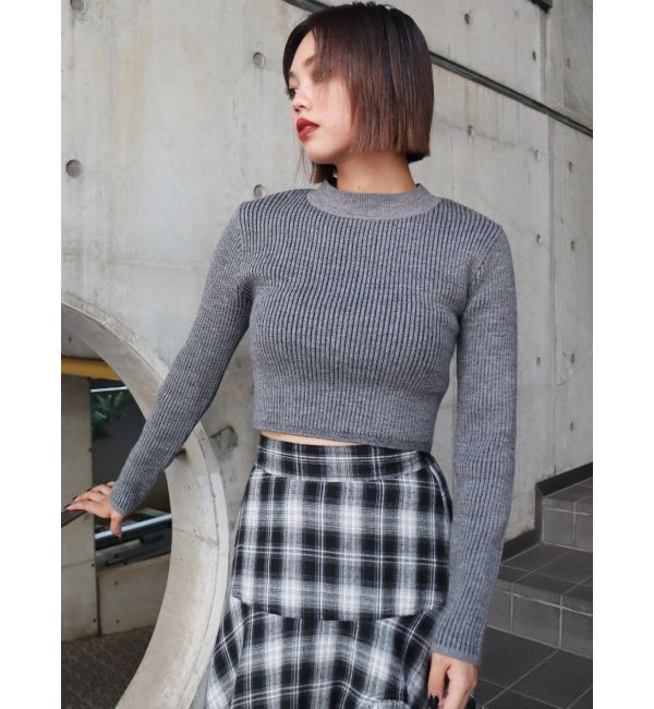 EVRIS「プレーティングリブニットトップス」|ニット・セーター|