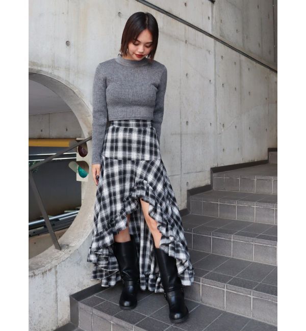 EVRIS「プレーティングリブニットトップス」|ニット・セーター|