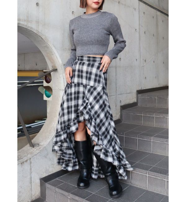 EVRIS「プレーティングリブニットトップス」|ニット・セーター|