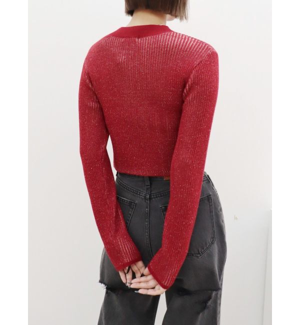 EVRIS「プレーティングリブニットトップス」|ニット・セーター|