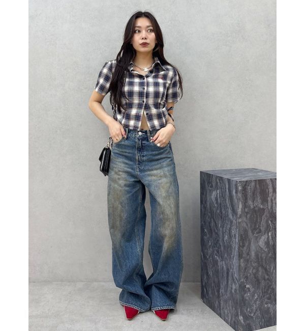 EVRIS「ワンポイントドロストショートシャツ」|シャツ・ブラウス|