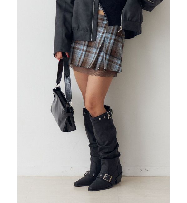 jouetie「ローズモチーフミニスカパン【セットアップ対応】」|スカート|ブラウン