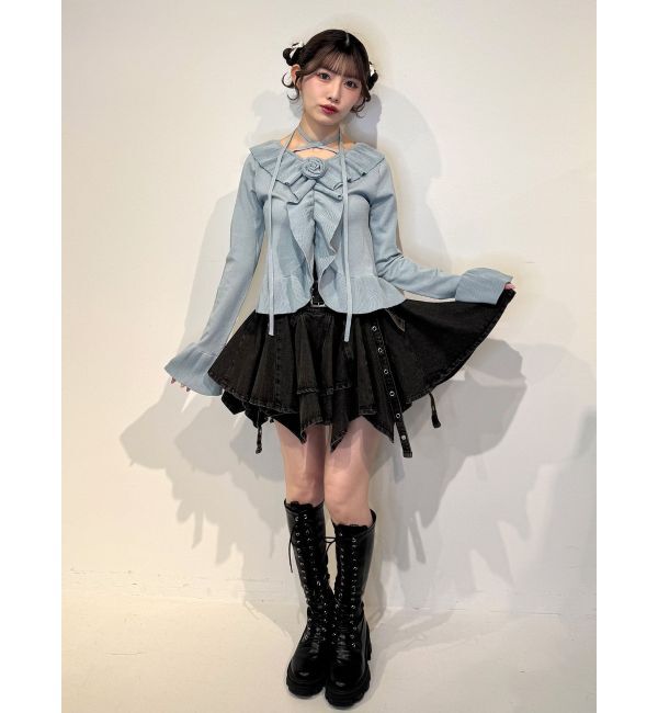 jouetie「ラッフルフリルコサージュニット」|ニット・セーター|