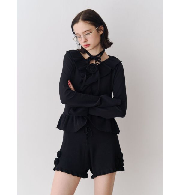 jouetie「ラッフルフリルコサージュニット」|ニット・セーター|