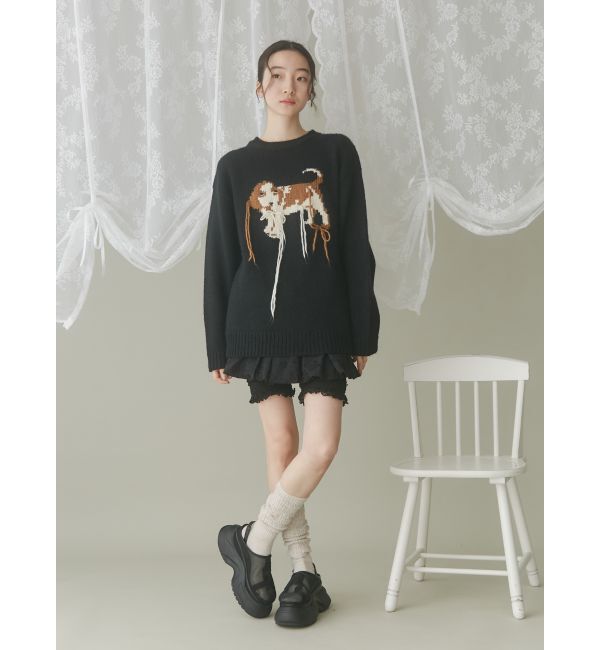 merry jenny「RIBBON mesh sabot」|スニーカー|