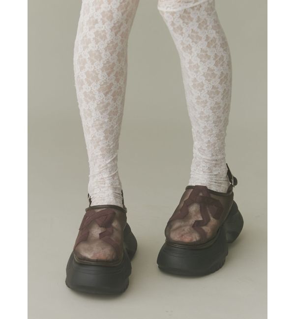 merry jenny「RIBBON mesh sabot」|スニーカー|