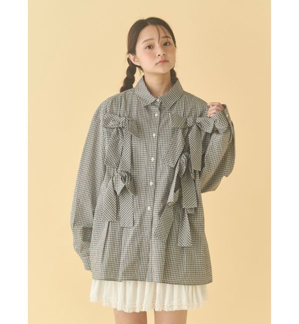 merry jenny「bon bon ribbon shirt」|シャツ・ブラウス|