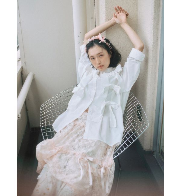 merry jenny「bon bon ribbon shirt」|シャツ・ブラウス|
