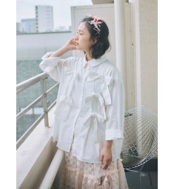 merry jenny「bon bon ribbon shirt」|シャツ・ブラウス|