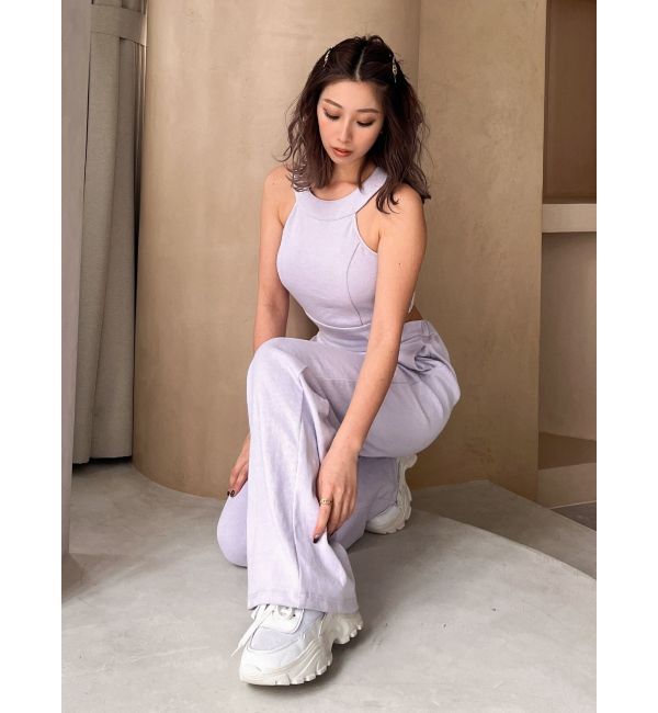 GYDA「バックZIPテレコロンパース」|オールインワン|