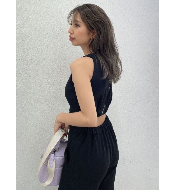 GYDA「バックZIPテレコロンパース」|オールインワン|