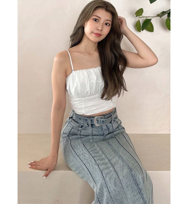 GYDA「ハイウエストバックルベルトデザインマーメイドスカート」|スカート|