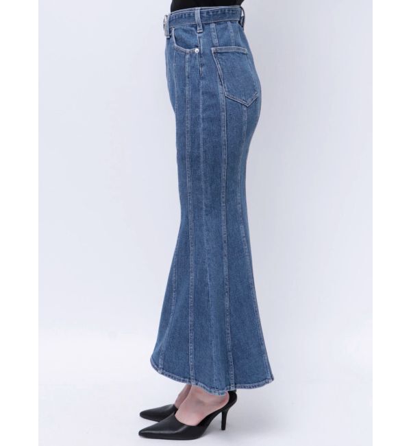 GYDA「ハイウエストバックルベルトデザインマーメイドスカート」|スカート|