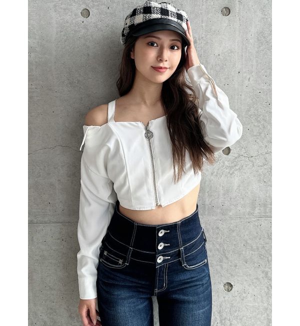 GYDA「フェイクレザーbrimキャスケット」|キャップ・キャスケット|