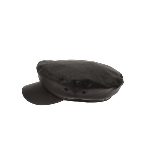 GYDA「フェイクレザーbrimキャスケット」|キャップ・キャスケット|