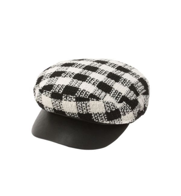 GYDA「フェイクレザーbrimキャスケット」|キャップ・キャスケット|