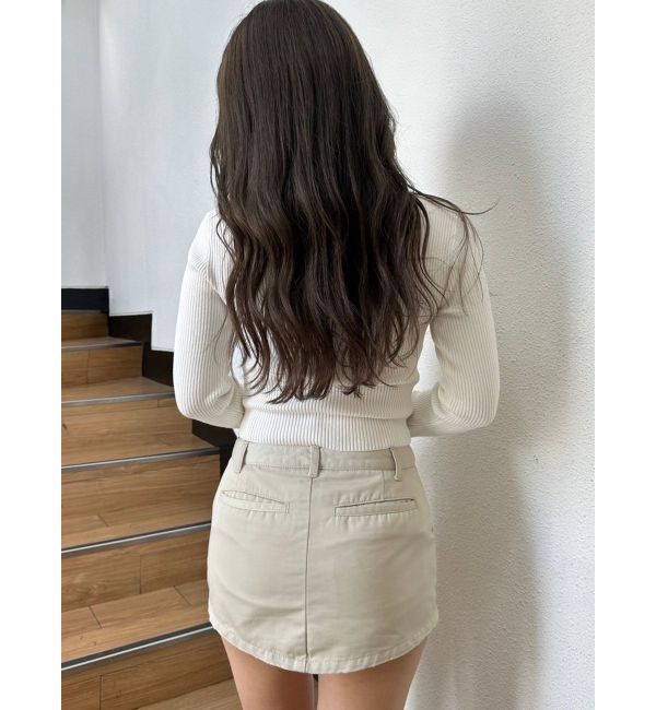 GYDA「Wウエストデザインスカートライクショートパンツ」|スカート|