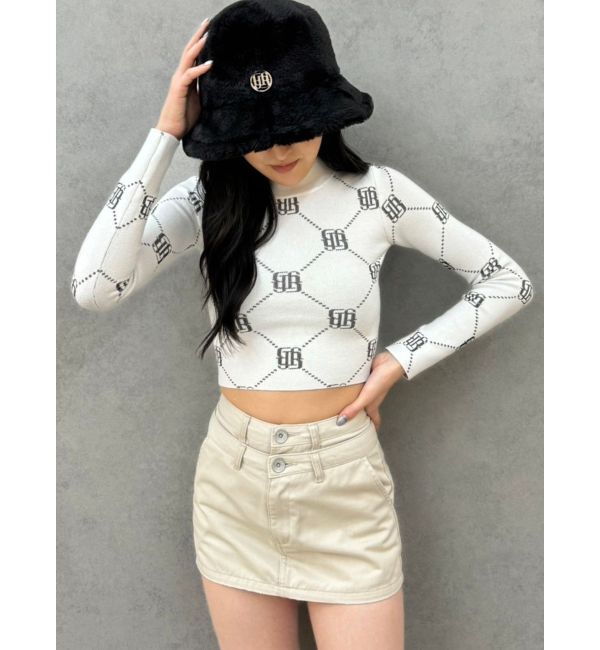 GYDA「Wウエストデザインスカートライクショートパンツ」|スカート|