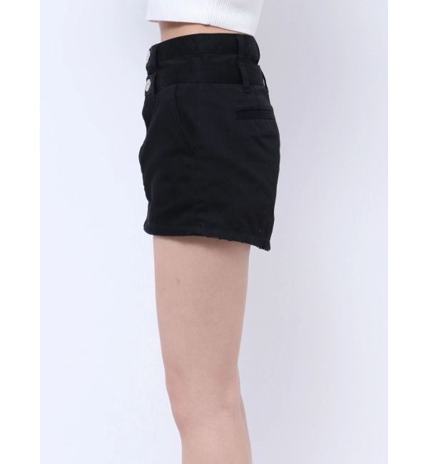 GYDA「Wウエストデザインスカートライクショートパンツ」|スカート|