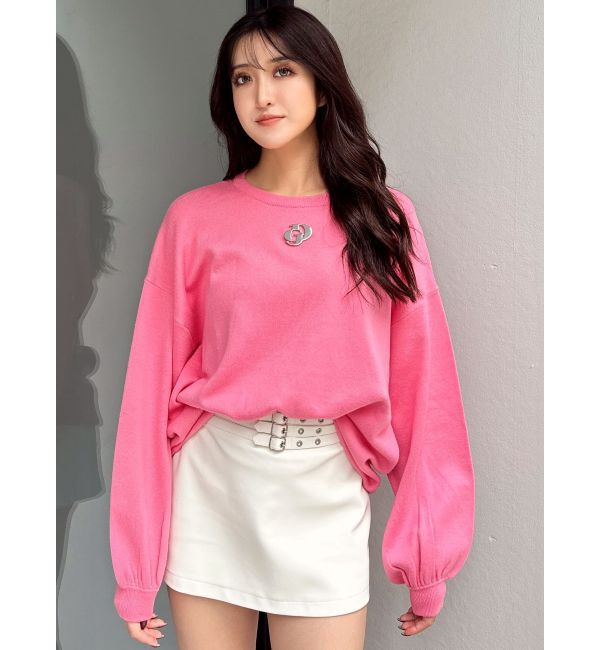 GYDA「フェイクレザーベルトスカートライクショートパンツ」|スカート|