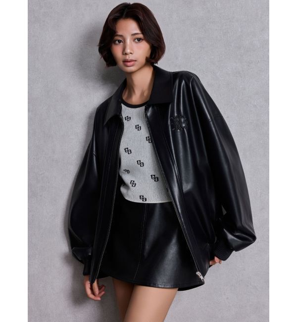 GYDA「フェイクレザースカートライクショートパンツ」|スカート|