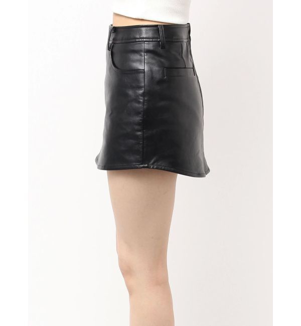 GYDA「フェイクレザースカートライクショートパンツ」|スカート|