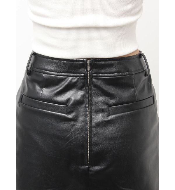 GYDA「フェイクレザースカートライクショートパンツ」|スカート|