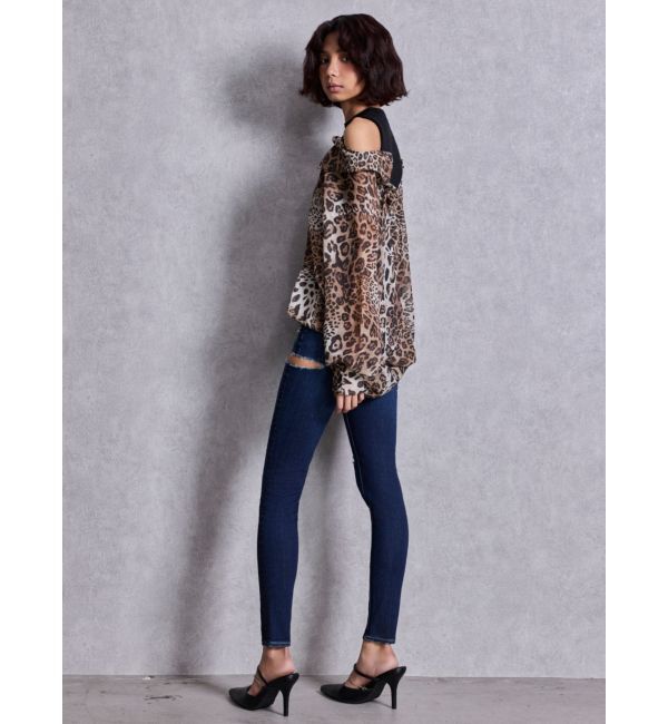 GYDA「ハイウエストSIDE RIPPED スキニーデニムパンツ」|デニム|