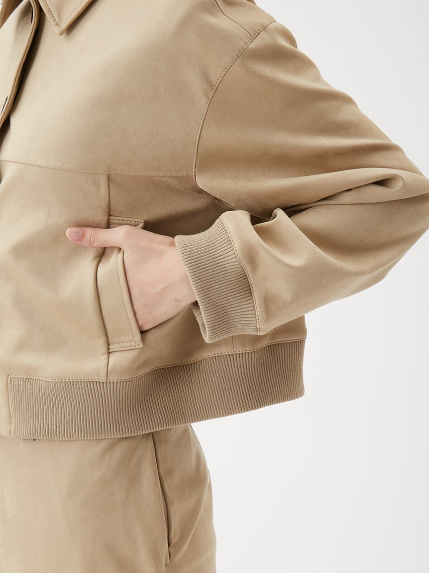 Mila Owen「【セットアップ対応】スウェードブルゾン」|ブルゾン・スタジャン|