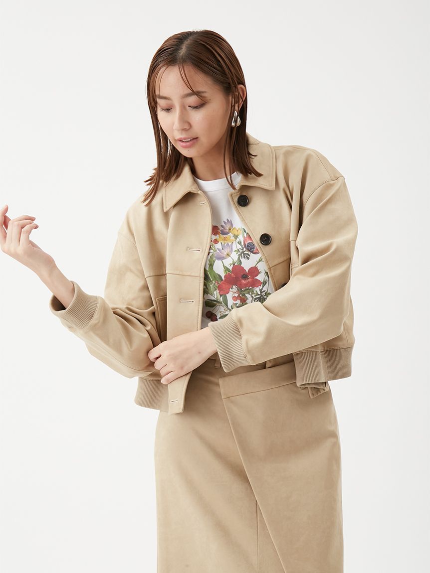 Mila Owen「【セットアップ対応】スウェードブルゾン」|ブルゾン・スタジャン|