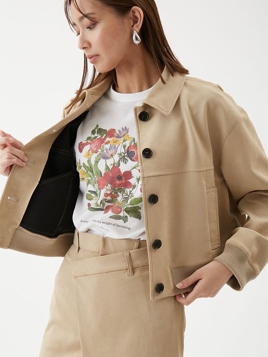 Mila Owen「【セットアップ対応】スウェードブルゾン」|ブルゾン・スタジャン|