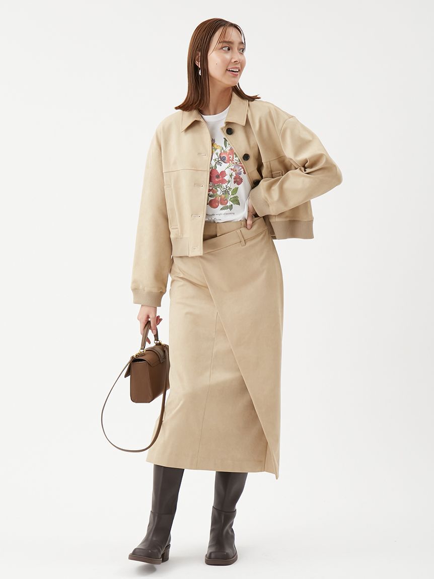 Mila Owen「【セットアップ対応】スウェードブルゾン」|ブルゾン・スタジャン|