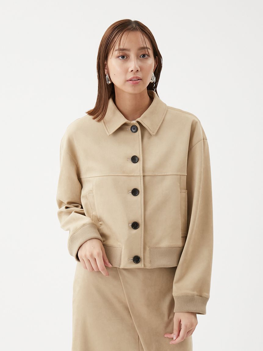 Mila Owen「【セットアップ対応】スウェードブルゾン」|ブルゾン・スタジャン|