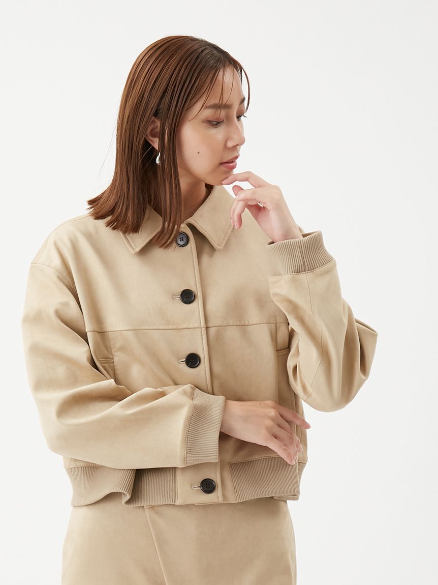 Mila Owen「【セットアップ対応】スウェードブルゾン」|ブルゾン・スタジャン|