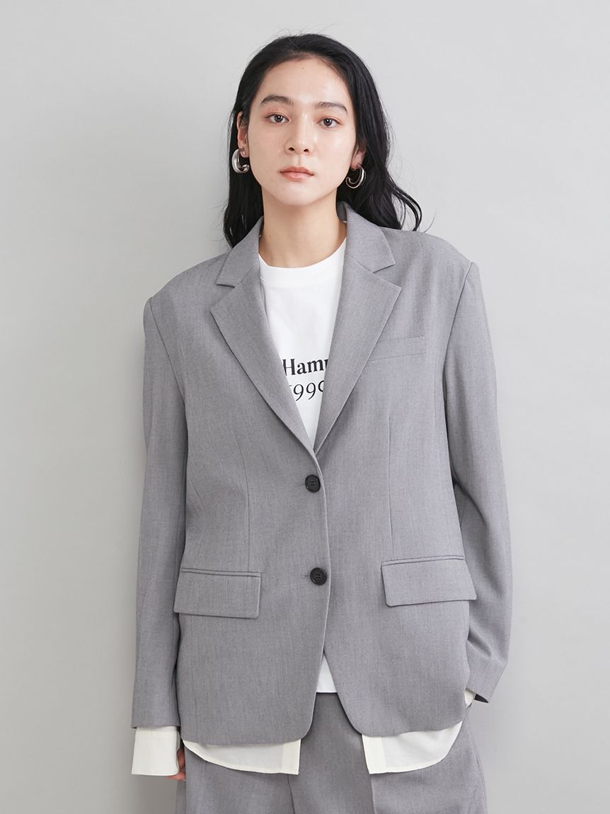 Mila Owen「シャツレイヤードジャケット」|テーラードジャケット|