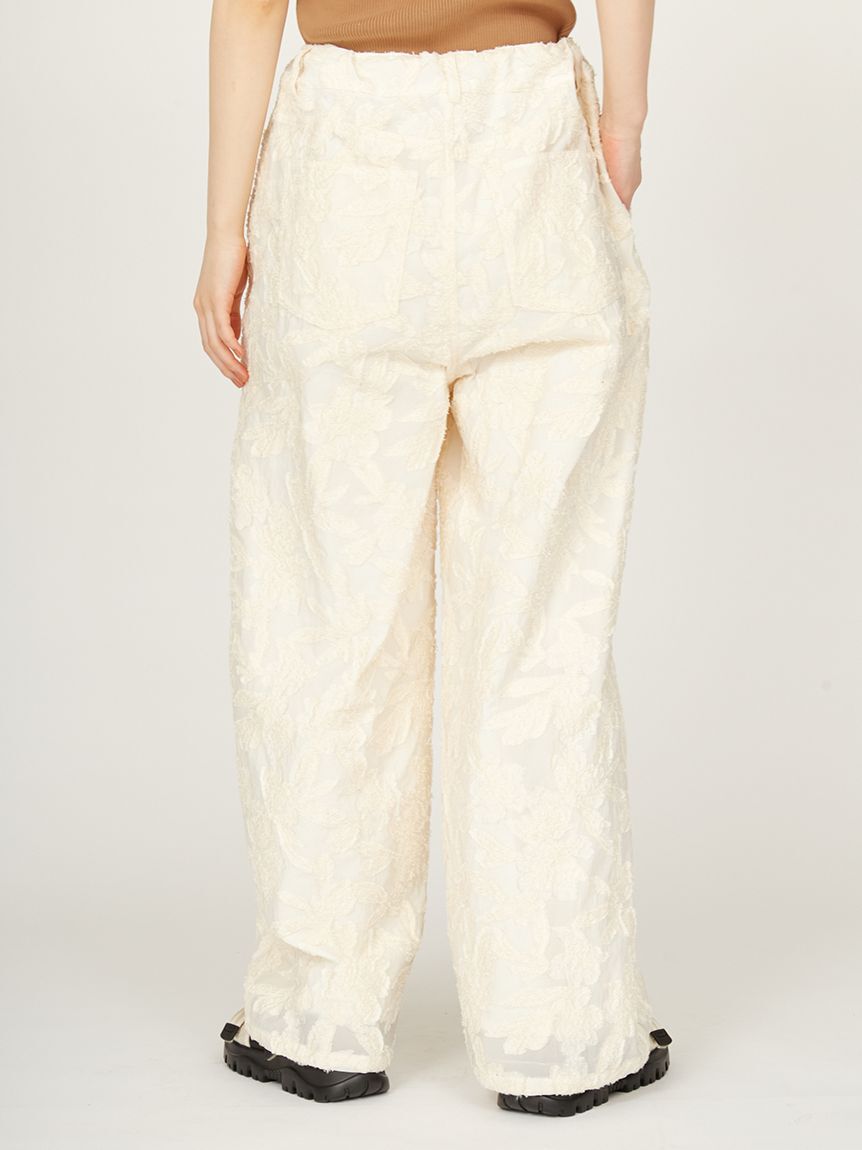 emmi atelier「ウエストギャザーワイドパンツ」|チノ|