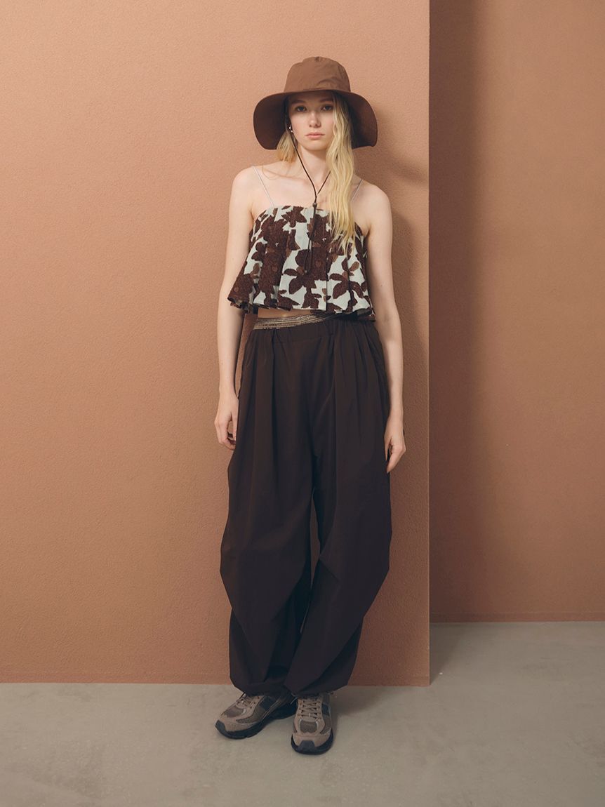 emmi atelier「eco ボリュームパラシュートパンツ/撥水/UVカット/接触冷感」|チノ|BRW