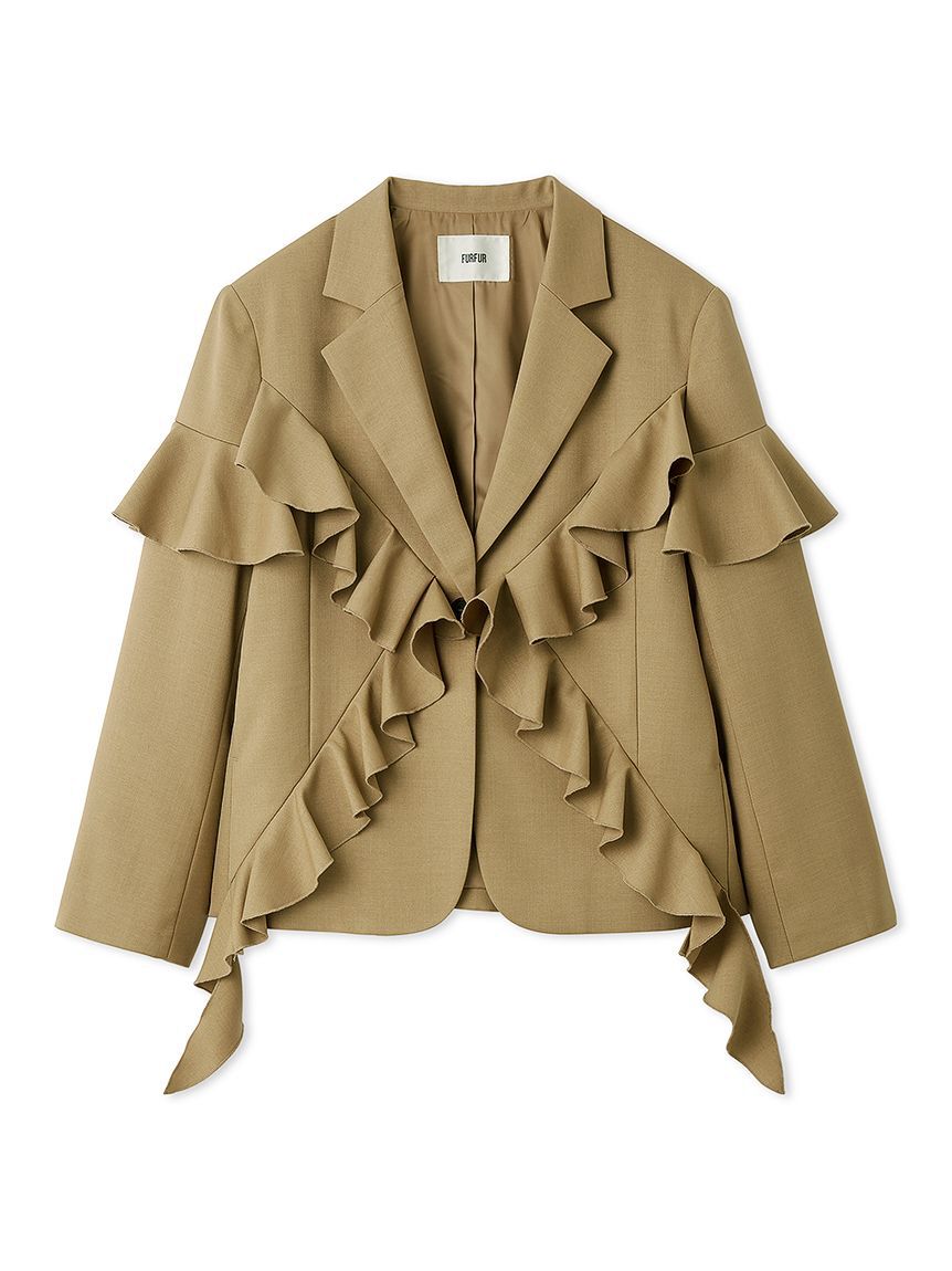 FURFUR「フリルデザインテーラードジャケット」|テーラードジャケット|