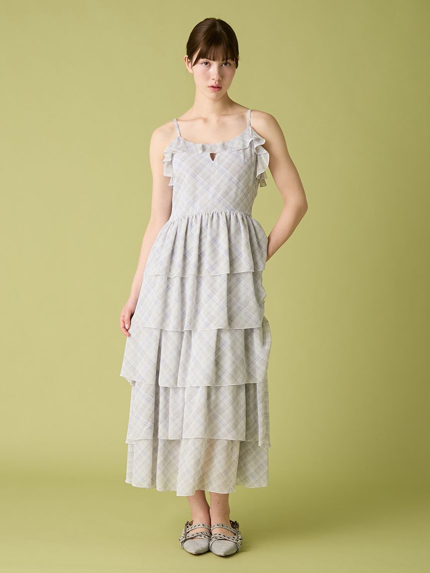 FURFUR「ケープセットティアードドレス」|ドレス|