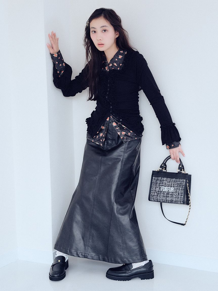 FURFUR「ツイード&times;ベロアヘアクリップセット」|ヘアバンド|