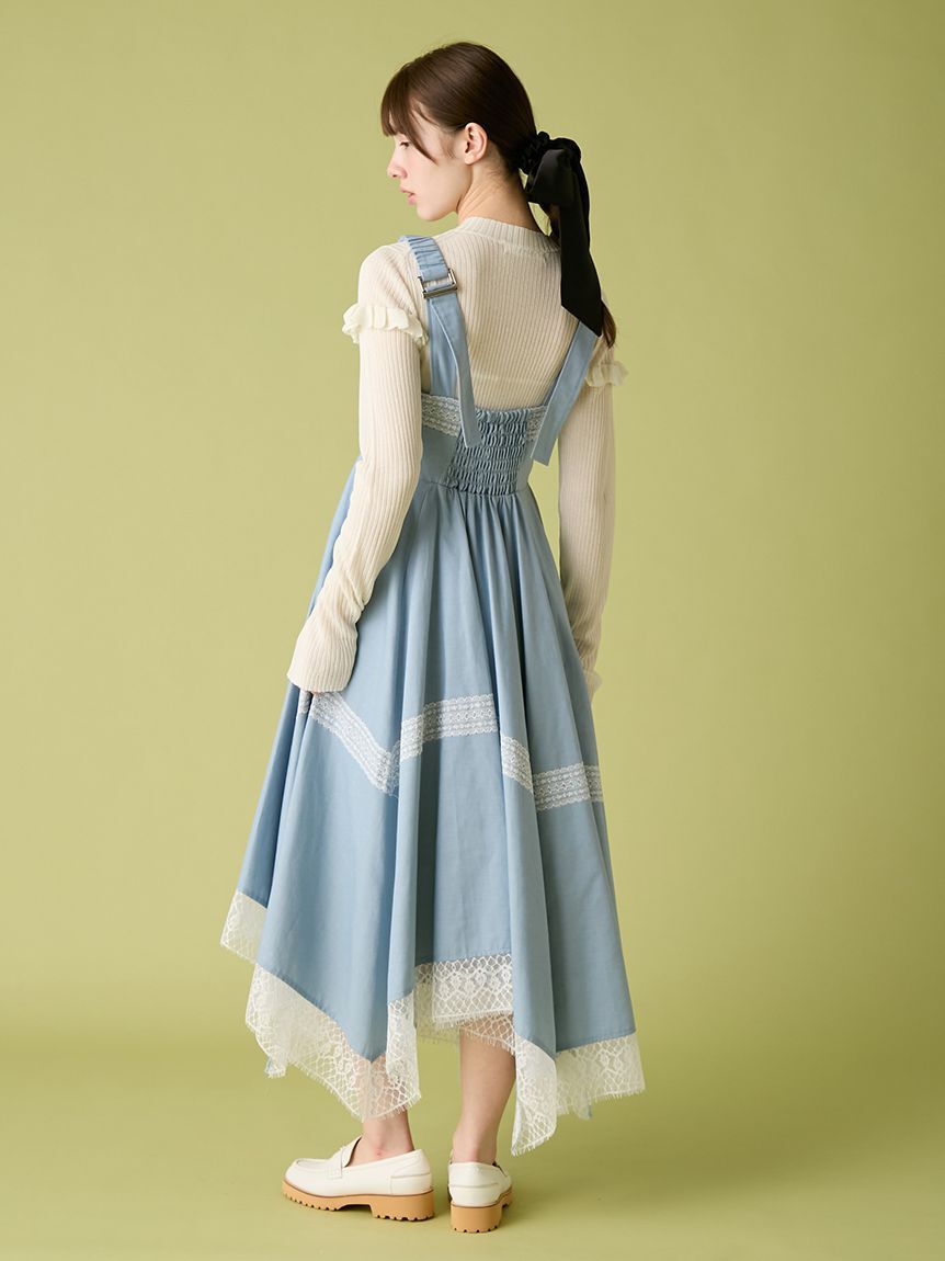 FURFUR「レースコンビジャンパースカート」|ワンピース|