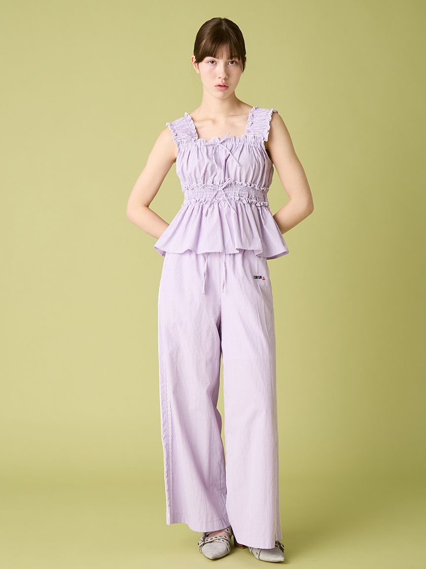 FURFUR「【WEB・一部店舗限定カラー】ギンガムチェックパジャマパンツ」|チノ|