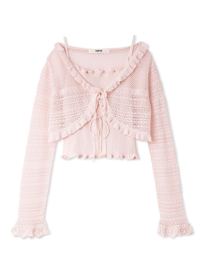 FURFUR「キャミソールセットカーディガン」|カーディガン|