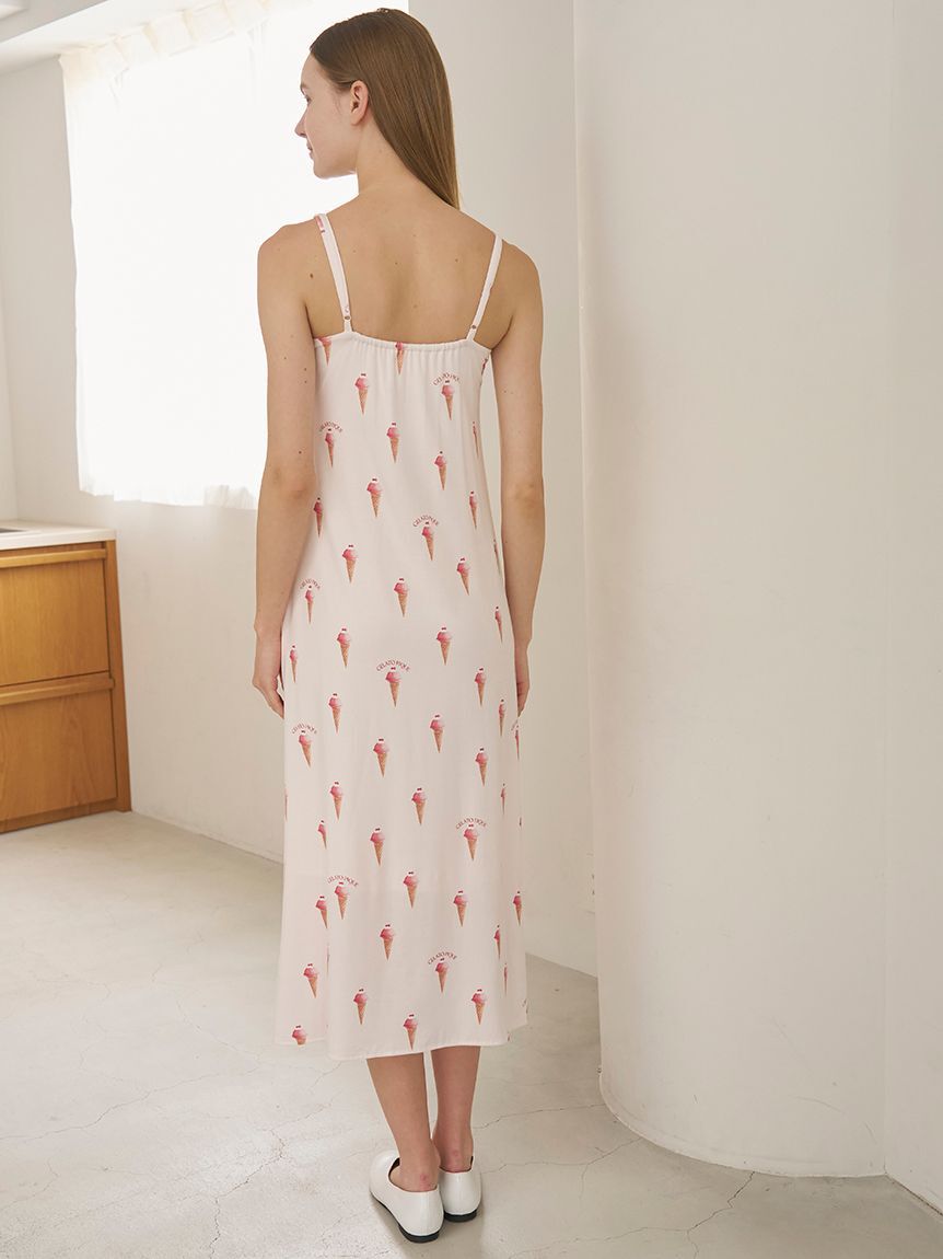 gelato pique「【接触冷感】ソルベ柄カップインキャミワンピース」|ルームウェア|